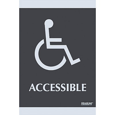 Headline Sign ADA Wheelchair ACCESSIBLE Sign (HDS4764)