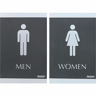 Headline Sign ADA MEN/WOMEN Restroom Sign (HDS4248)
