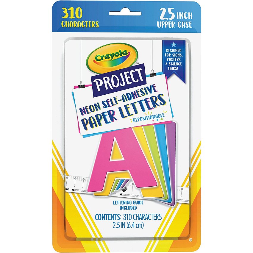 Crayola Self-Adhesive Paper Letters (PACP1647CRA)