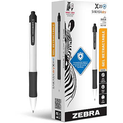 Zebra SARASA dry X20+ Retractable Gel Pen (ZEB41610)