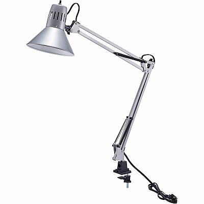Bostitch Swing Arm Desk Lamp with Clamp, Silver (VLF100SLV)