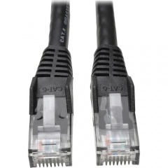 Tripp Lite Cat6 Gigabit Snagless Molded Patch Cable (RJ45 M/M) Black, 7' (N201007BK)