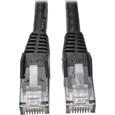 Tripp Lite Cat6 Gigabit Snagless Molded (UTP) Ethernet Cable (RJ45 M/M) PoE Black 7 ft. (2.13 m) (N201007BK)
