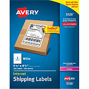 Avery Internet Shipping Labels, 5.5" x 8.5" , 200 Total (05126)
