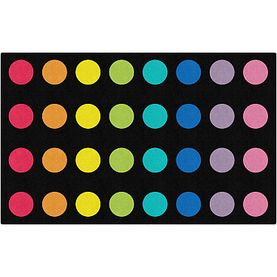 Flagship Carpets Schoolgirl Style Rainbow Dots Rug (CA212844SG)
