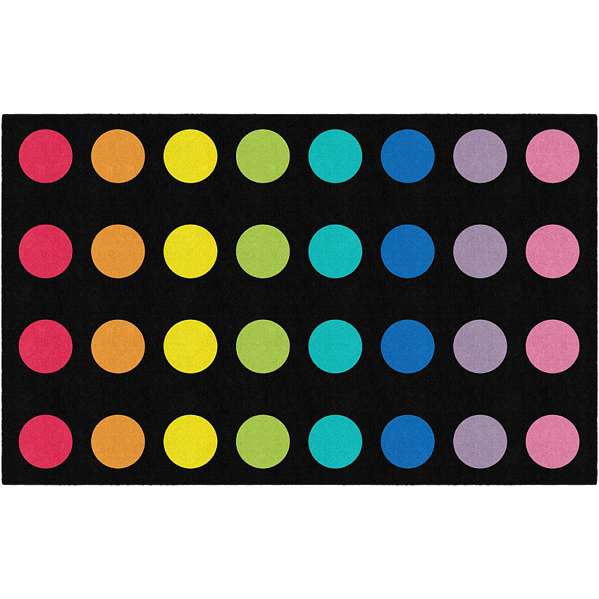 Flagship Carpets Schoolgirl Style Rainbow Dots Rug (CA212844SG)