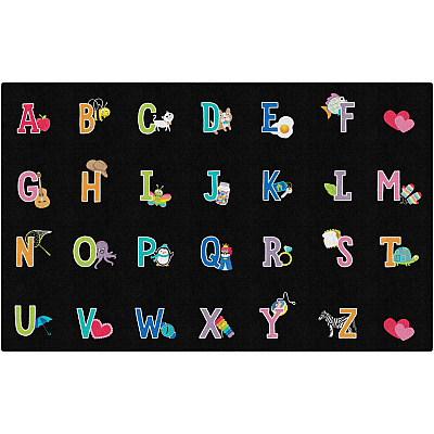 Flagship Carpets Schoolgirl Alphabet Pictures Rug (CA218144SG)