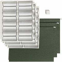 Smead Protab Filing System with 20 Letter Size Hanging File Folders, 24 ProTab 1/3-Cut Tab labels, and 1 eraser (SMD64195)