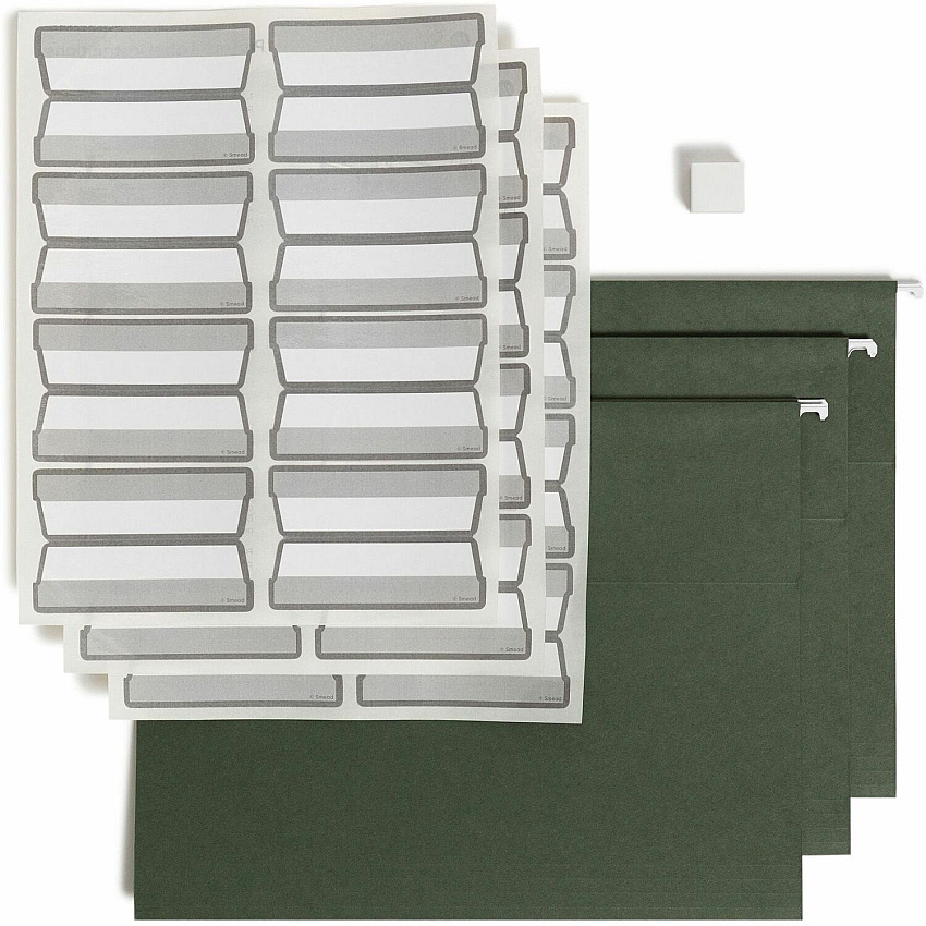 Smead Protab Filing System with 20 Letter Size Hanging File Folders, 24 ProTab 1/3-Cut Tab labels, and 1 eraser (SMD64195)