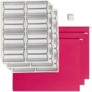 Smead Protab Filing System with 20 Letter Size Hanging File Folders, 24 ProTab 1/3-Cut Tab labels, and 1 eraser (64197)