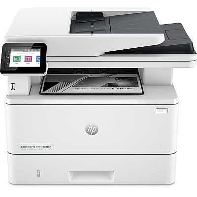 HP LaserJet Pro 4101fdwe Wireless Laser Multifunction Printer - Monochrome - White (HEW2Z619E)