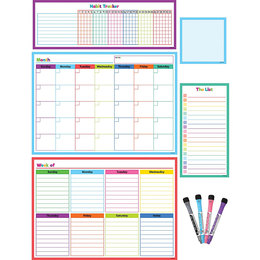 Teacher Created Resources Dry-Erase Task Calendar Set (TCR77405)