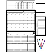 Teacher Created Resources Black & White Dry-Erase Magnetic Calendar Set (TCR77407)