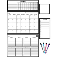 Teacher Created Resources Black & White Dry-Erase Magnetic Calendar Set (TCR77407)
