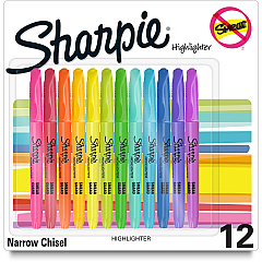 Sharpie Accent Highlighters w/Smear Guard (SAN2157490)