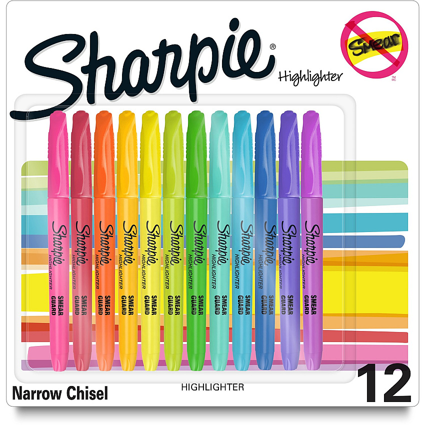 Sharpie Accent Highlighters w/Smear Guard (SAN2157490)