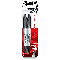 Sharpie Brush Twin Permanent Markers (SAN2152698)