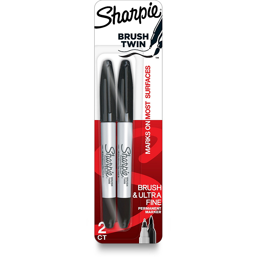 Sharpie Brush Twin Permanent Markers (SAN2152698)