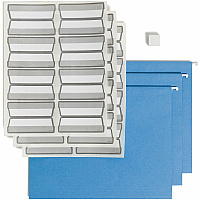 Smead Protab Filing System with 20 Letter Size Hanging File Folders, 24 ProTab 1/3-Cut Tab labels, and 1 eraser (SMD64210)