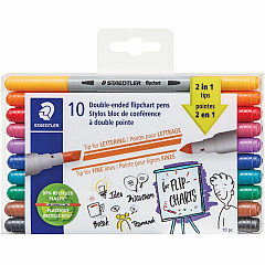 Staedtler Double-ended Dry Erase Pens (STD3010TB10A6)