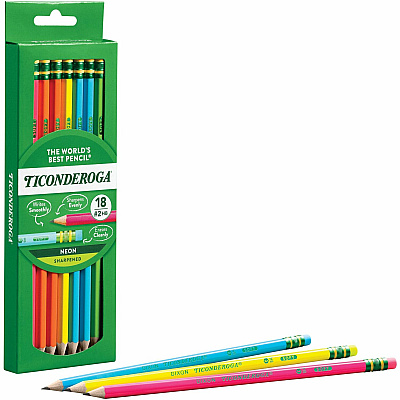 Ticonderoga Neon Pre-Sharpened No. 2 Pencils (DIXX13018)