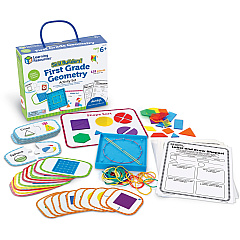 Learning Resources Skill Builders! First Grade Geometry Activity Set (LRNLER1239)