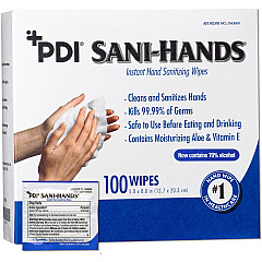 PDI Sani-Hands Instant Hand Sanitizing Wipes (PDID43600CT)