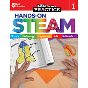 Shell Education 180 Days: Hands-On STEAM: Grade 1 Printed Book (29644)