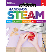 Shell Education 180 Days: Hands-On STEAM: Grade 5 Printed Book (29648)