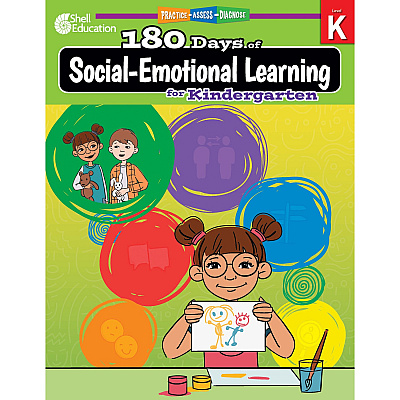 Shell Education 180 Days of Social-Emotional Learning for Kindergarten Printed Book by Jodene Lynn Smith, Brenda Van Dixhorn (126956)