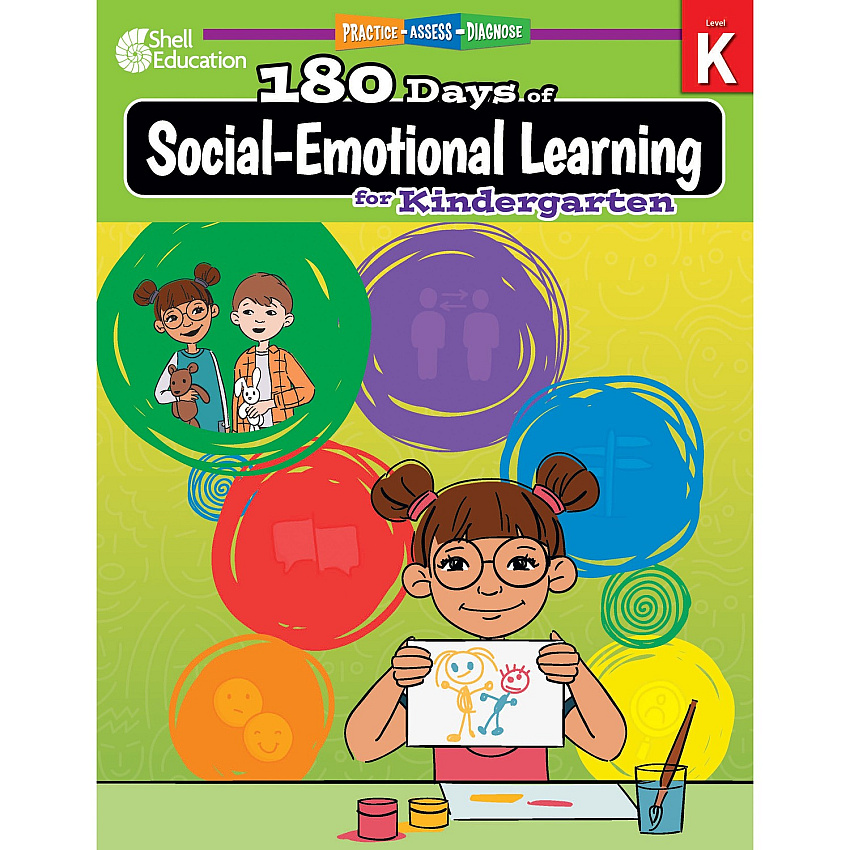 Shell Education 180 Days of Social-Emotional Learning for Kindergarten Printed Book by Jodene Lynn Smith, Brenda Van Dixhorn (126956)