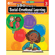 Shell Education 180 Days of Social-Emotional Learning for Third Grade Printed Book by Kristin Kemp (126959)