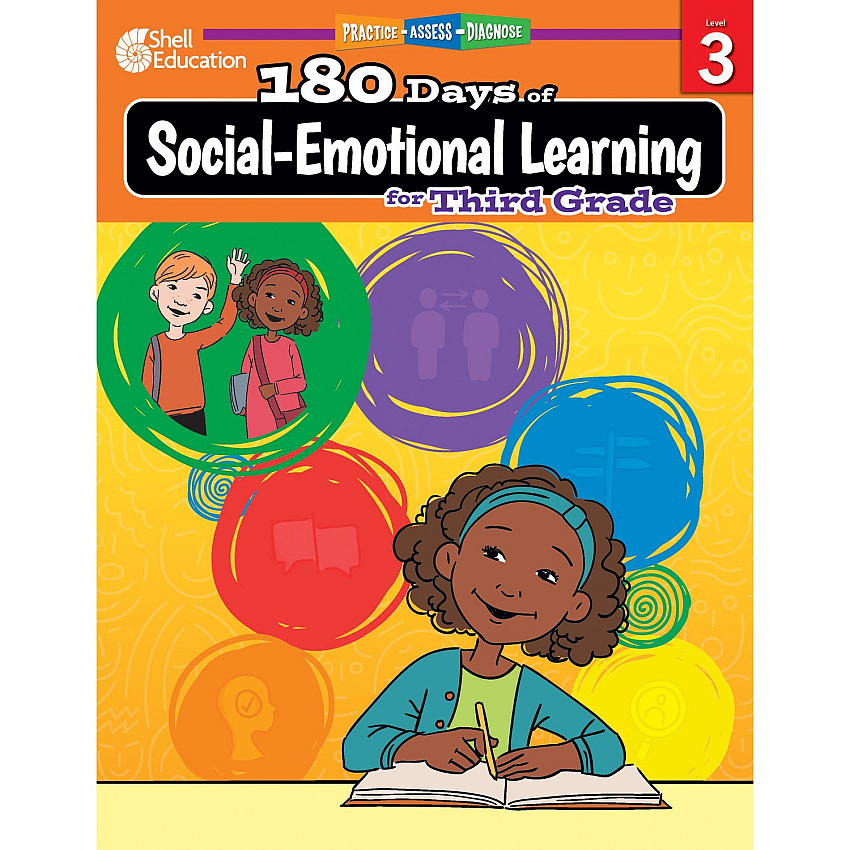 Shell Education 180 Days of Social-Emotional Learning for Third Grade Printed Book by Kristin Kemp (126959)