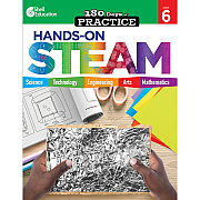 Shell Education 180 Days: Hands-On STEAM: Grade 6 Printed Book (130139)