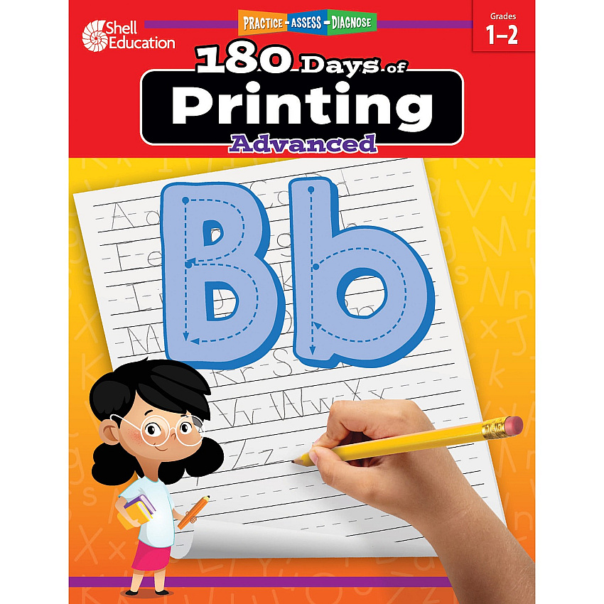 Shell Education 180 Days of Printing: Advanced Printed Book (130194)