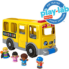 Fisher-Price Little People Toddler Learning Toy, Big Yellow School Bus Musical Push Toy (FIPGLT75)