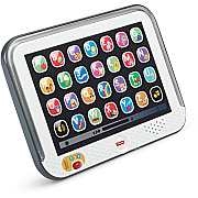 Fisher-Price Pretend Tablet Learning Toy With Lights And Music, Gray, Baby And Toddler Toy (FIPHFY90)