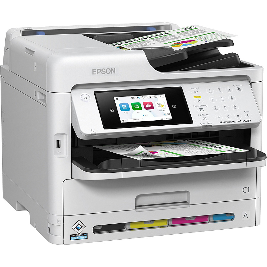 Epson WorkForce Pro WF-C5890 Wireless Inkjet Multifunction Printer - Color (C11CK23201)