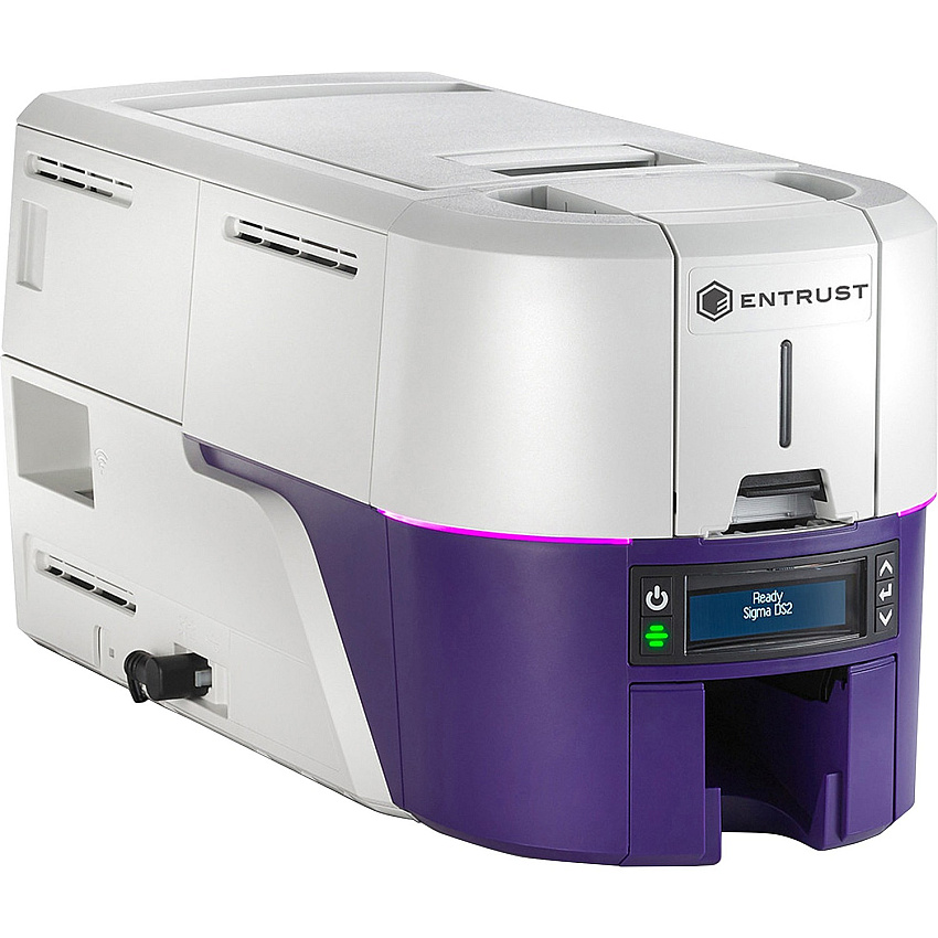 SICURIX Sigma DS2 Double Sided Dye Sublimation/Thermal Transfer Printer - Color - Card Print - USB - Silver, Blue (525301005)
