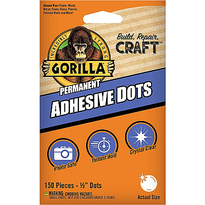 Gorilla Glue Glue Glue Gorilla Glue Glue Permanent Adhesive Dots (GOR104905)