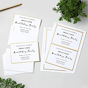 Avery Invitation Cards with Metallic Gold Borders (AVE3325)
