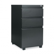 Alera File Pedestal with Full-Length Pull, Left or Right, 3-Drawers: Box/Box/File, Legal/Letter, Charcoal, 14.96" x 19.29" x 27.75" (PBBBFCH)