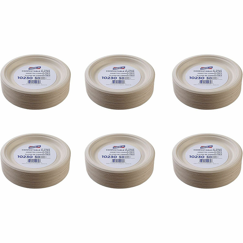 Genuine Joe 9" Compostable Plates (GJO10230CT)