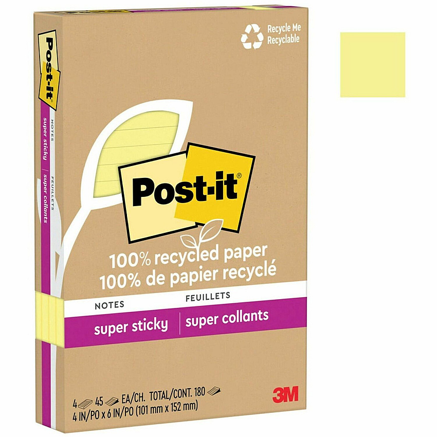 Post-it Super Sticky Adhesive Note (MMM4621R4SSCY)