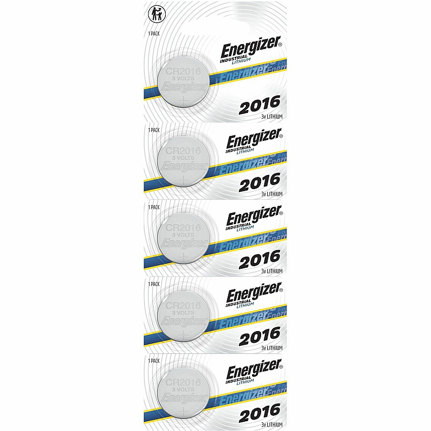 Energizer Industrial 2016 Lithium Batteries, 2016 Energizer Industrial Lithium Batteries, 5 Pack (EVEECRN2016)