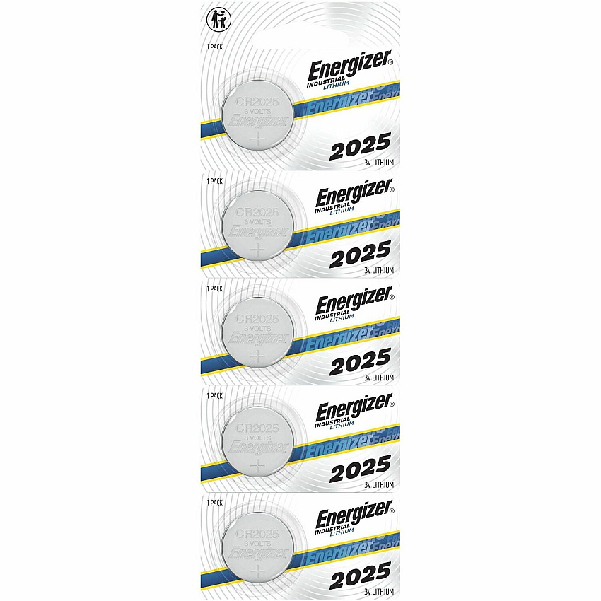 Energizer Industrial 2025 Lithium Batteries, 2025 Energizer Industrial Lithium Batteries, 5 Pack (EVEECRN2025)