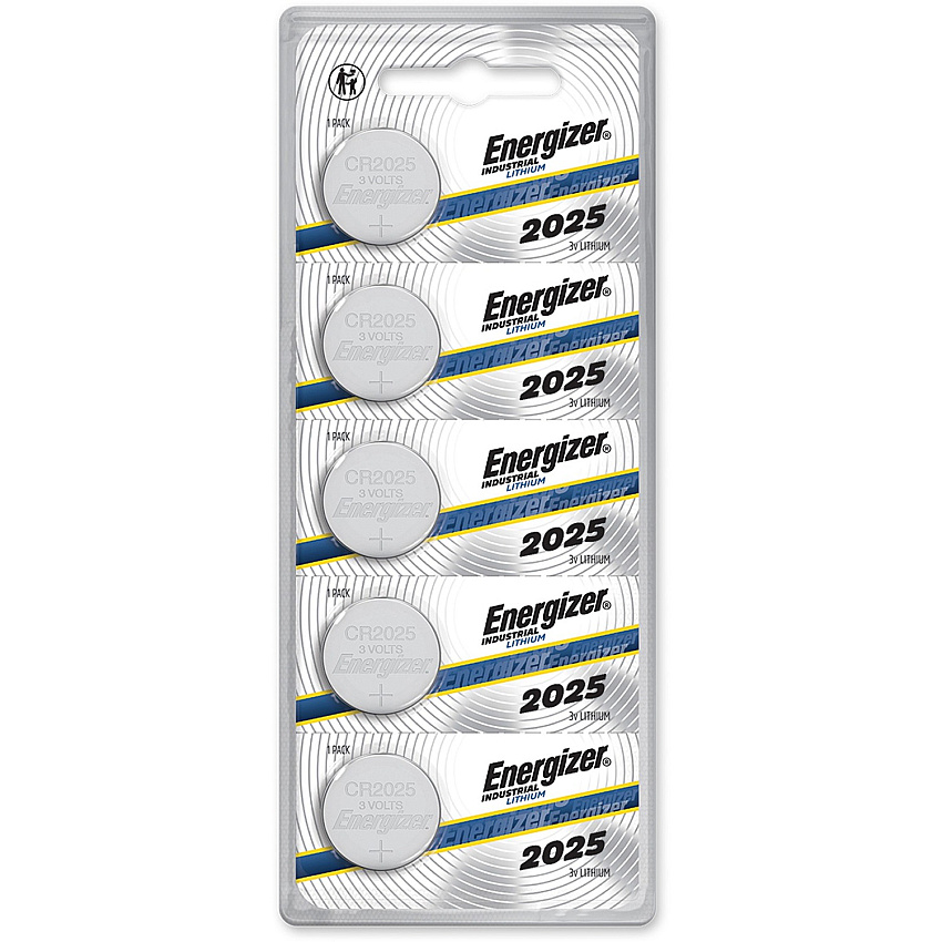 Energizer Industrial 2025 Lithium Battery 5-Packs (EVEECRN2025BX)
