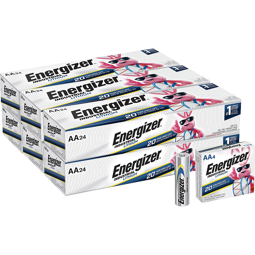 Energizer Industrial AA Lithium Battery 4-Pack (EVELN91CT)