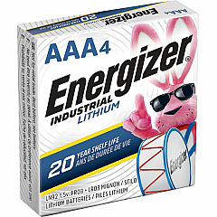 Energizer Industrial AAA Lithium Battery 4-Pack (EVELN92)