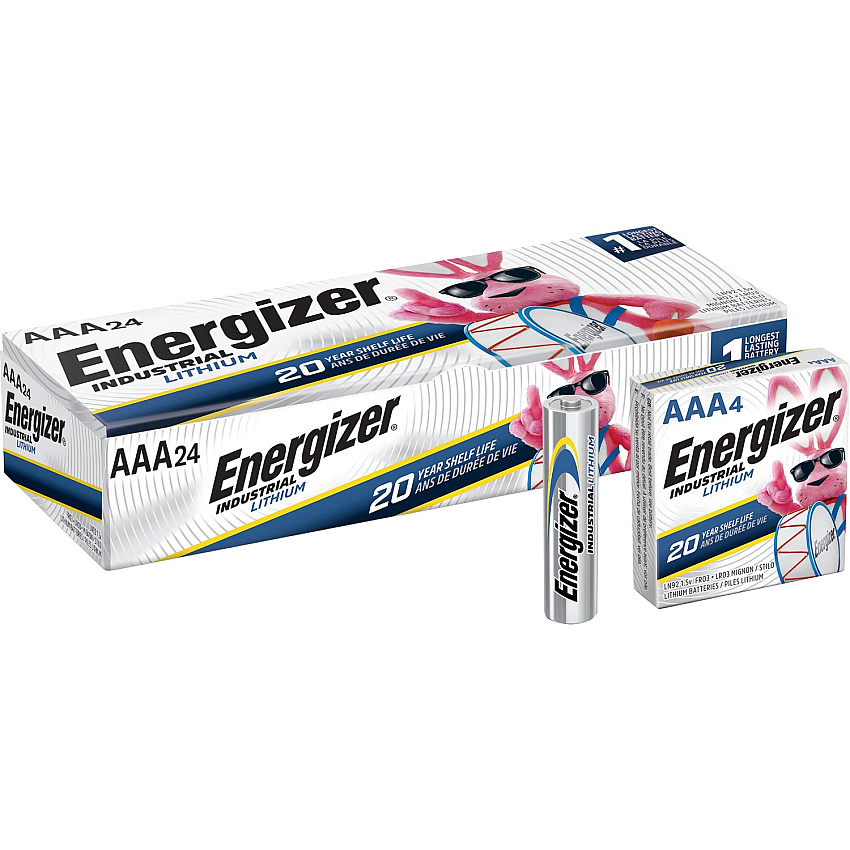 Energizer Industrial AAA Lithium Battery 4-Pack (EVELN92BX)